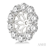 2 ctw Round Cut Diamond Earring Jacket in 14K White Gold