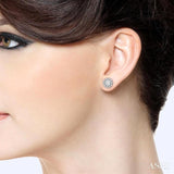 2 ctw Round Cut Diamond Earring Jacket in 14K White Gold