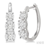 3/4 ctw Diamond Lovebright Earrings in 14K White Gold