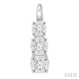 3/4 ctw Diamond Lovebright Earrings in 14K White Gold