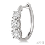 3/4 ctw Diamond Lovebright Earrings in 14K White Gold