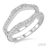 1/3 ctw Round Diamond Insert Ring in 14K White Gold