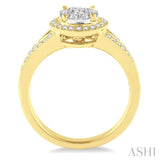5/8 ctw Lovebright Round Cut Diamond Engagement Ring in 14K Yellow and White Gold