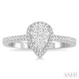 Pear Shape Lovebright Essential Diamond Engagement Ring