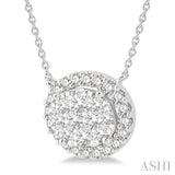 Oval Shape Lovebright Essential Diamond Necklace