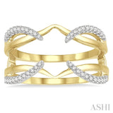 1/4 ctw Diamond Claw Insert Ring in 14K Yellow and White Gold