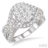 Oval Shape Lovebright Diamond Engagement Ring