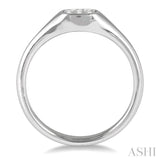 1/6 Ctw Cushion Shape Lovebright Diamond Ring in 14K White Gold