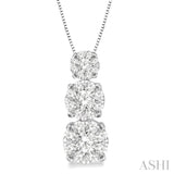 3 Stone Lovebright Essential Diamond Pendant