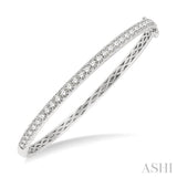 2.00 ctw Round Cut Diamond Bangle in 14K White Gold