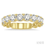 2.00 ctw Lattice Round Cut Diamond Wedding Band in 14K Yellow Gold