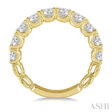 2.00 ctw Lattice Round Cut Diamond Wedding Band in 14K Yellow Gold