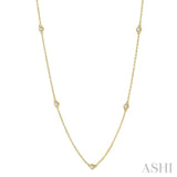 3/4 ctw Round Cut Diamond Fashion Necklace in 14K Yellow Gold