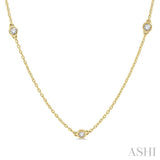 3/4 ctw Round Cut Diamond Fashion Necklace in 14K Yellow Gold