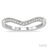 Chevron Diamond Wedding Band