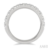 2 Ctw 11 Stone Round Cut Diamond Wedding Band in 14K White Gold