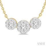 Lovebright Essential Three Stone Diamond Necklace