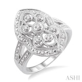 1/6 Ctw Single Cut Diamond Fashion Ring in Sterling Silver