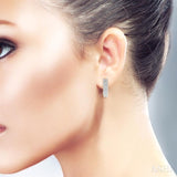 1/6 Ctw Round Cut Diamond Fashion Earrings in Sterling Silver