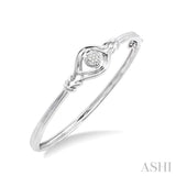 Silver Love Knot Diamond Fashion Bangle