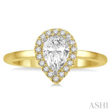 Pear Shape Semi-Mount Diamond Engagement Ring