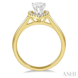 Pear Shape Semi-Mount Diamond Engagement Ring