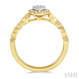 Pear Shape Lovebright Diamond Engagement Ring