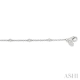 1/6 Ctw Circular Mount Round Cut Diamond Station Bracelet in 10K White Gold