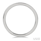 1/10 ctw Arched Channel Round Cut Diamond Wedding Band in 14K White Gold