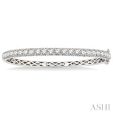 4.00 ctw Round Cut Diamond Bangle in 14K White Gold