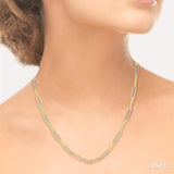 2.00 ctw Round Cut Diamond Paperclip Link Necklace in 14K Yellow Gold