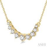 Graduated Diamond Smile Necklace