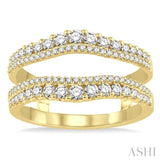 3/4 ctw Round Cut Diamond Insert Ring in 14K Yellow Gold