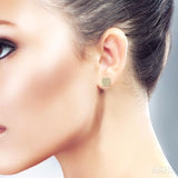 1/8 Ctw Cushion Shape Round Cut Diamond Petite Fashion Earrings in 10K Yellow Gold