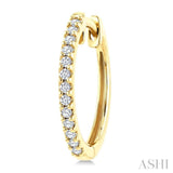 1/5 Ctw Round Cut Diamond Hoop Earrings in 10K Yellow Gold