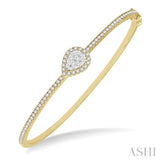 Stackable Pear Shape Lovebright Essential Diamond Bangle