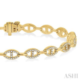 Open Link Diamond Fashion Bracelet