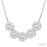 5 Stone Lovebright Essential Diamond Necklace