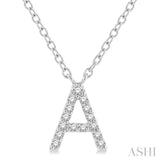 A' Initial Diamond Pendant