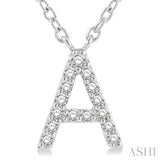 A' Initial Diamond Pendant