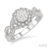 Flower Lovebright Diamond Fashion Ring