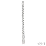 7 ctw Inside-Out Round Cut Diamond 2-Inch Hoop Earrings in 14K White Gold