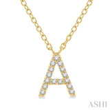 'A' Initial Diamond Pendant