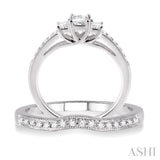 Past Present & Future Diamond Wedding Set