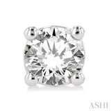 5/8 Ctw Round Cut Diamond Stud Earrings in 14K White Gold
