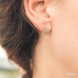 1/3 Ctw Petite Claw Round Cut Diamond Fashion Stud Earrings in 10K Yellow Gold