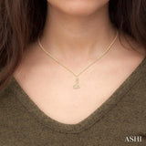 1/8 Ctw Petite Dog Motif Round Cut Diamond Fashion Pendant With Chain in 10K Yellow Gold