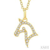 Horse Petite Diamond Fashion Pendant