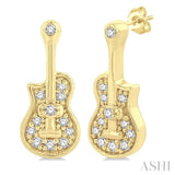 Guitar Petite Diamond Fashion Earrings