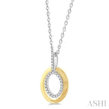 Oval Shape Petite Diamond Fashion Pendant